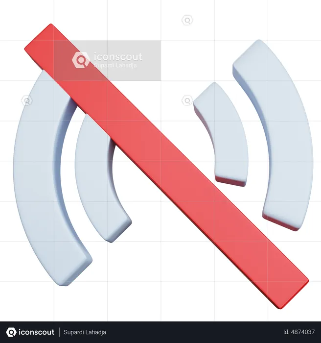 No Wifi Signal  3D Icon