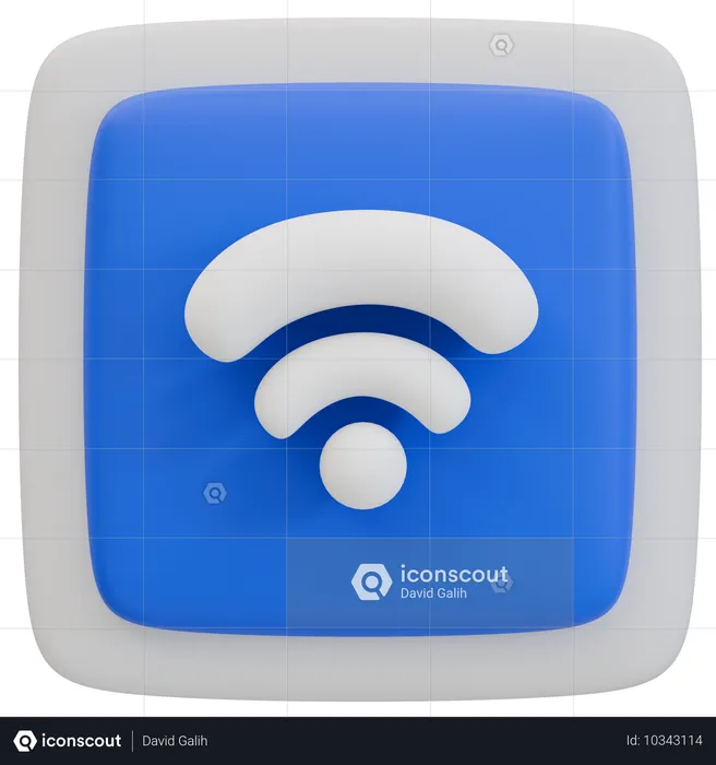 WiFi信号禁止標識  3D Icon