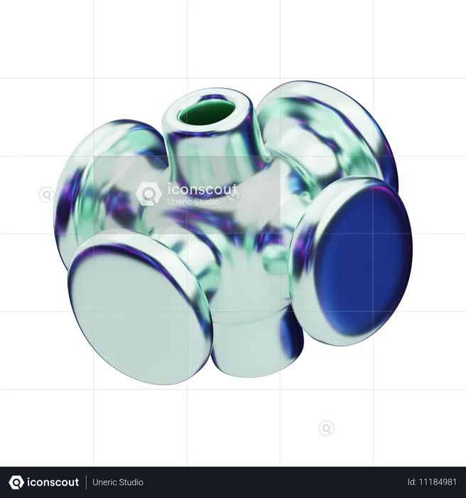 Nodo circular abstracto cromático  3D Icon