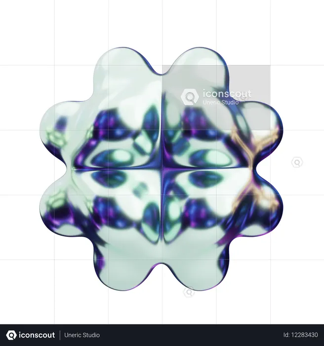 Nodo circular abstracto cromático  3D Icon