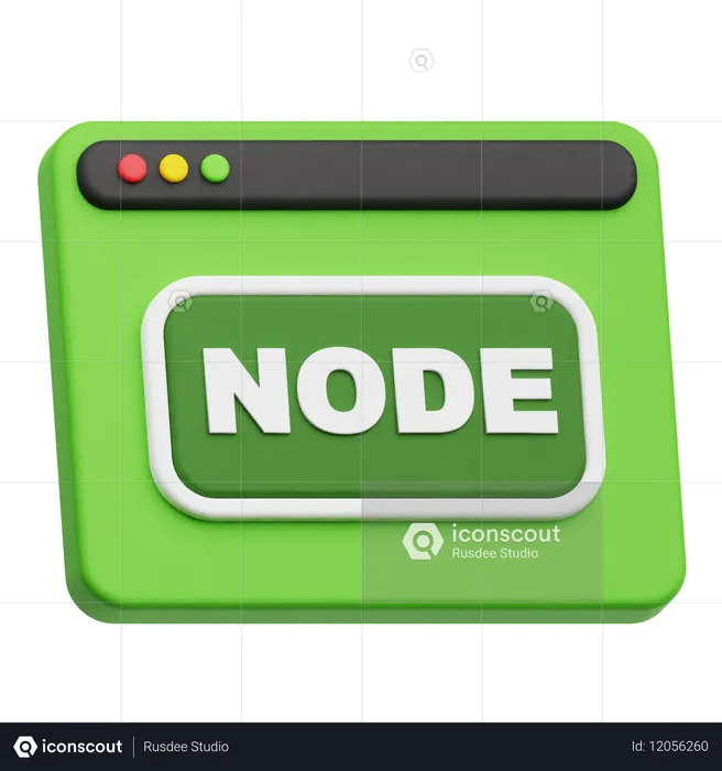 Nodo de sitio web  3D Icon