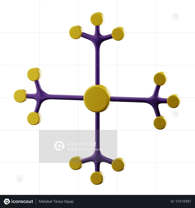 Nodo del sistema  3D Icon