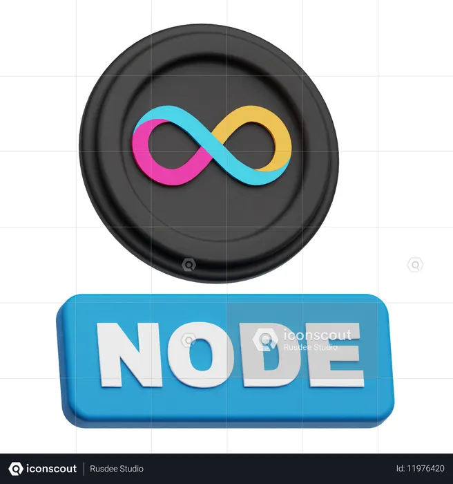 Nodo informático de Internet  3D Icon
