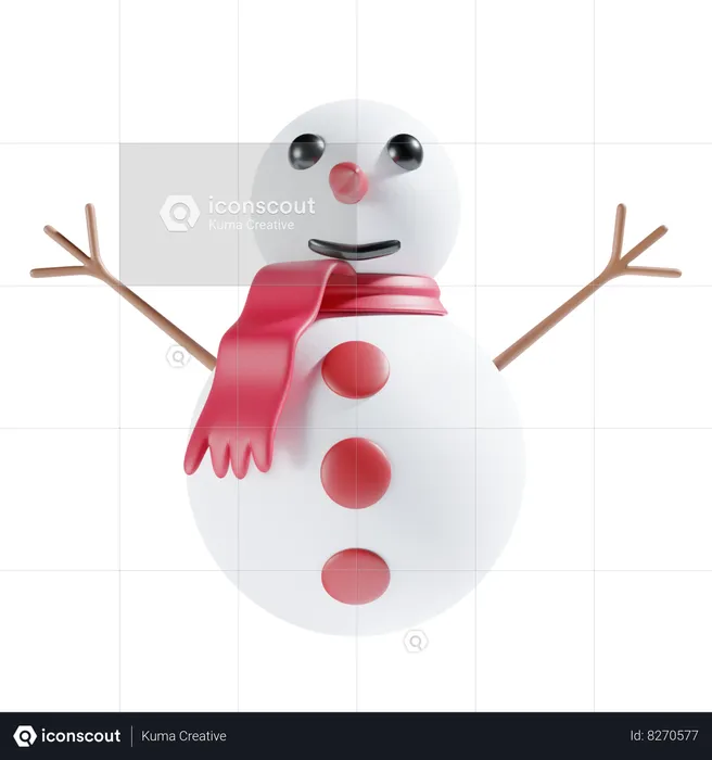 Bonhomme de neige de Noël  3D Icon