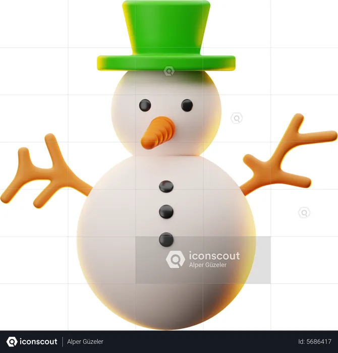 Bonhomme de neige de Noël  3D Icon