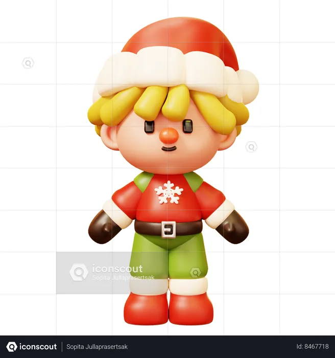 Garçon de Noël  3D Icon