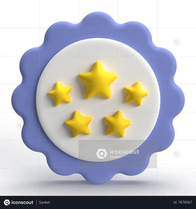 Évaluation étoilée  3D Icon