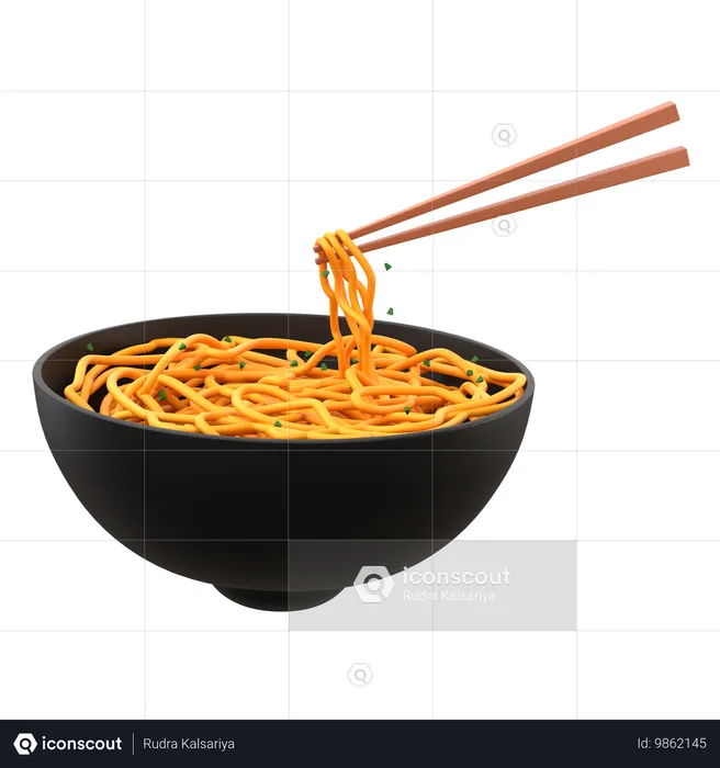 麺類  3D Icon