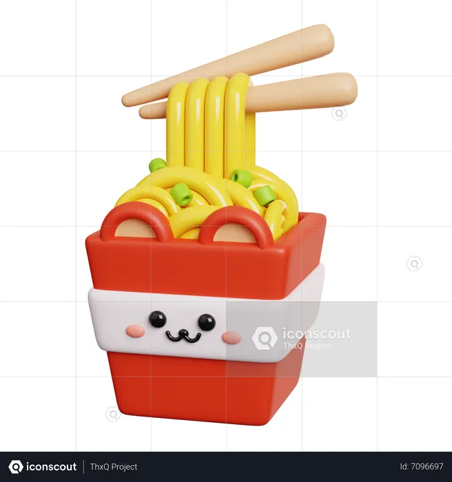 Noodle Box  3D Icon