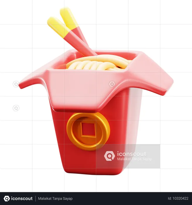 Noodle Box  3D Icon