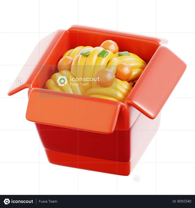 Noodle Box  3D Icon