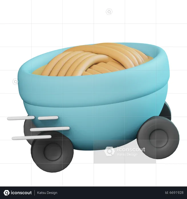 Noodle Food Delivery  3D Icon