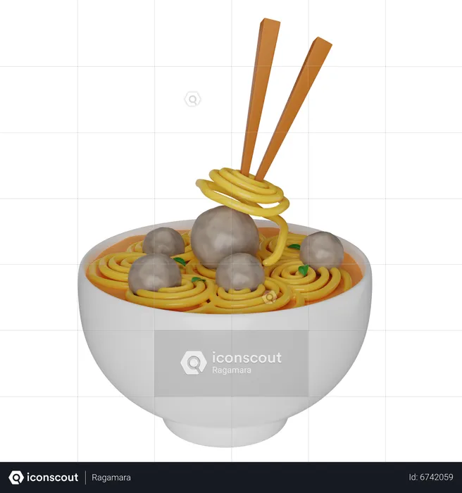 Noodles Bowl  3D Icon