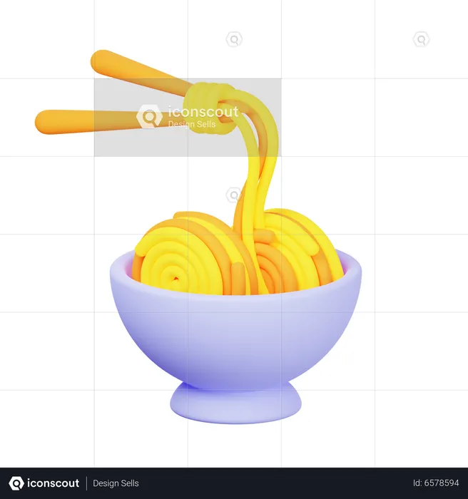 Noodles Bowl  3D Icon