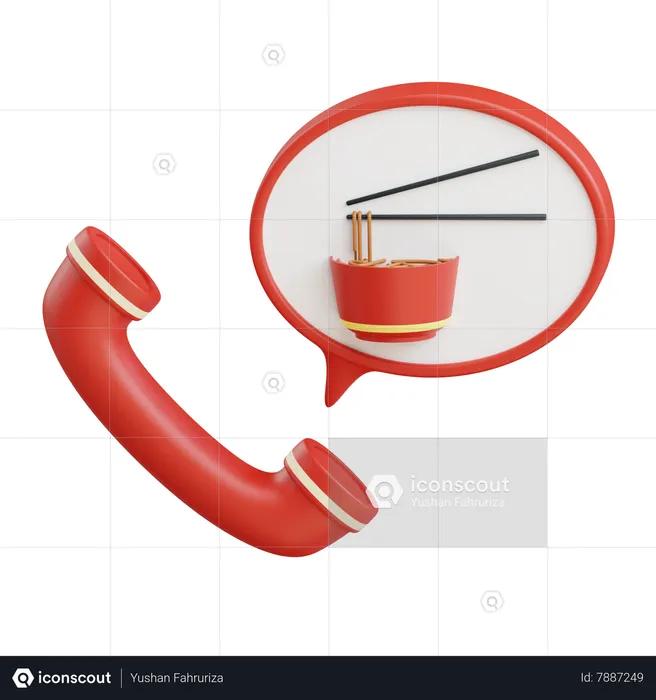 Noodles Order Food  3D Icon