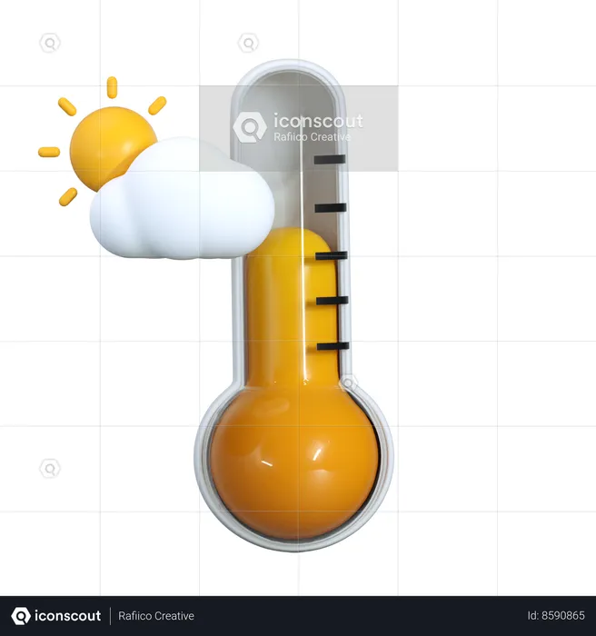 Normal thermometer  3D Icon