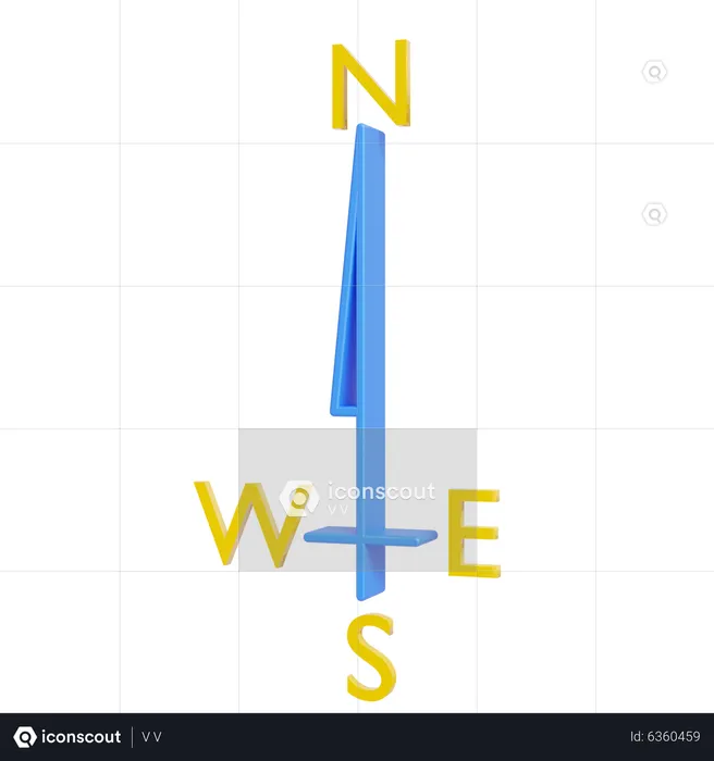 North Navigation  3D Icon