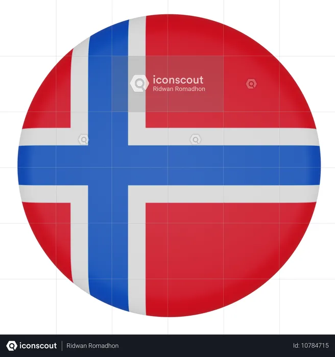 Noruega Flag 3D Icon