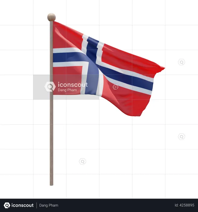 Mastro da noruega Flag 3D Flag