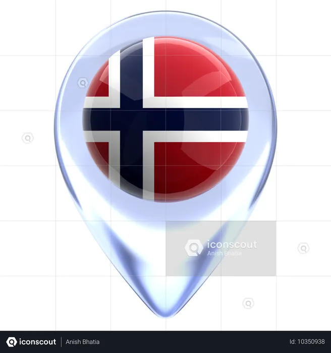 Norvège Flag 3D Icon