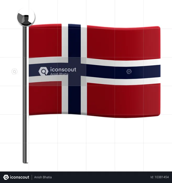 Norvège Flag 3D Icon