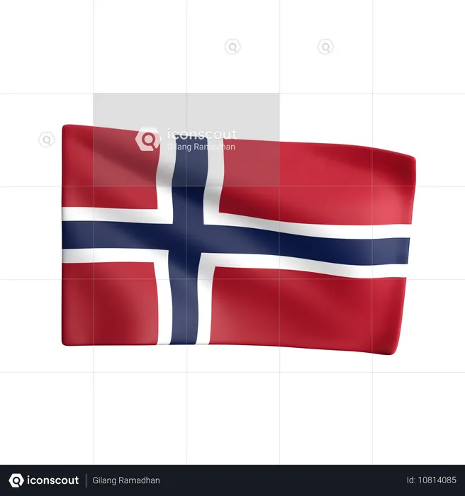 Norway Flag 3D Icon