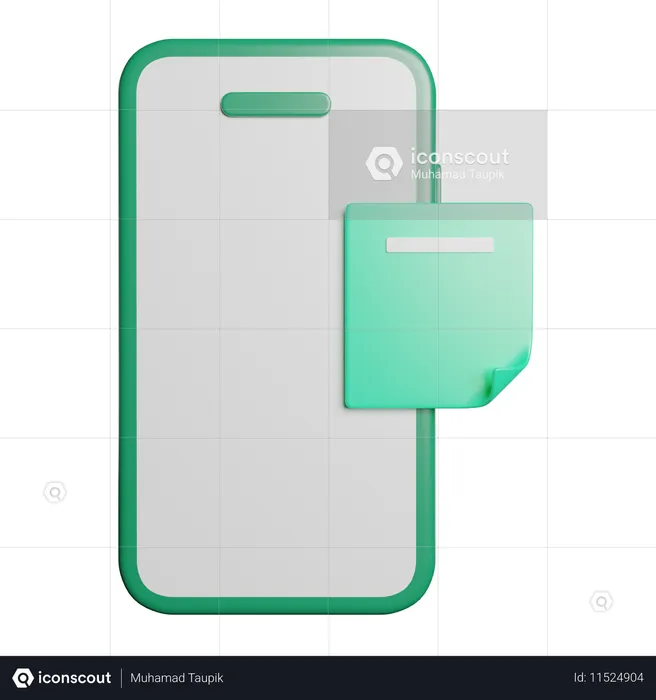 Nota movil  3D Icon