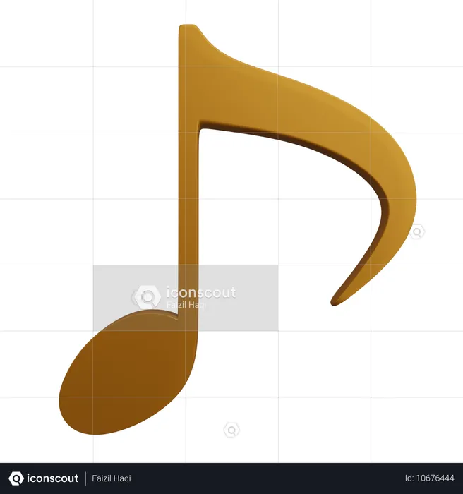 Nota musical  3D Icon