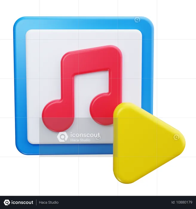 Nota musical  3D Icon