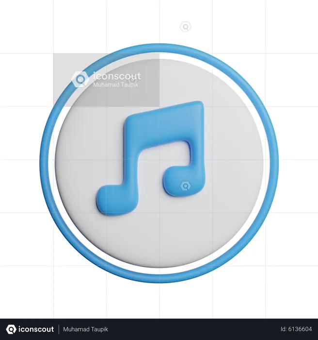 Nota musical  3D Icon