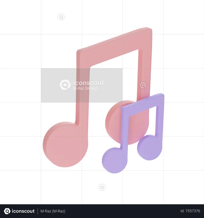 Nota musical  3D Icon