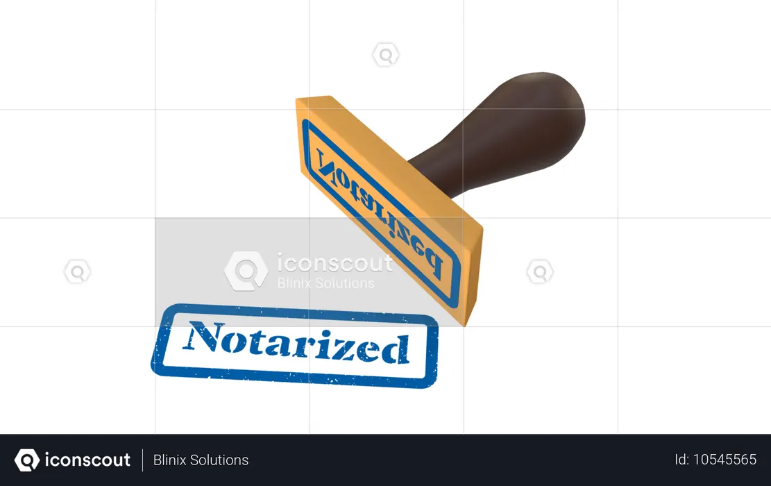 Notariell beglaubigt  3D Icon