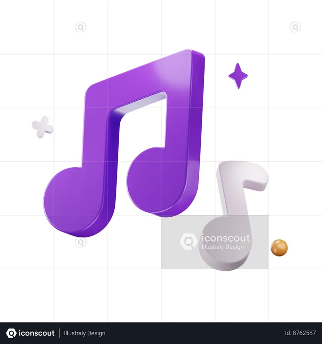 Notas musicales  3D Icon