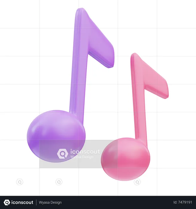 Notas musicales  3D Icon