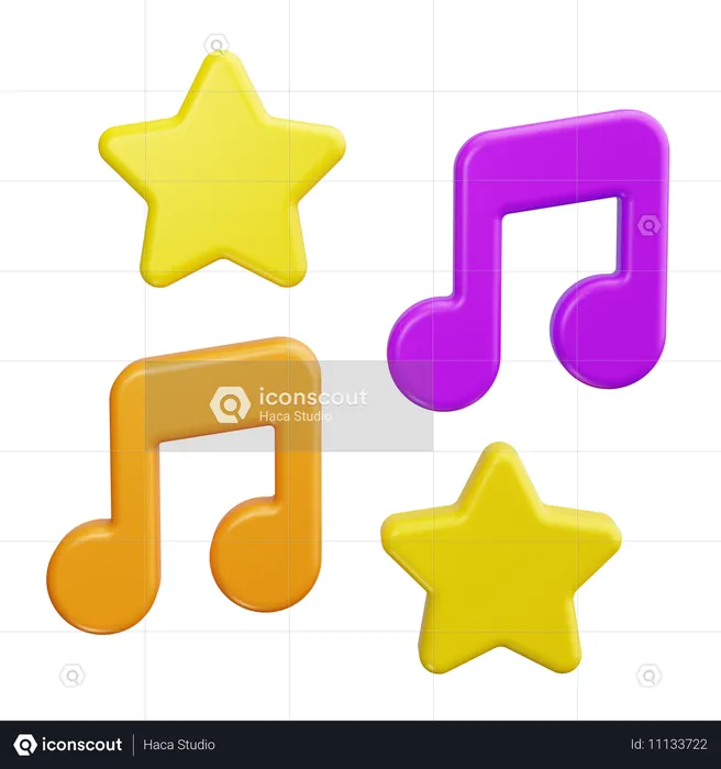 Note de musique  3D Icon