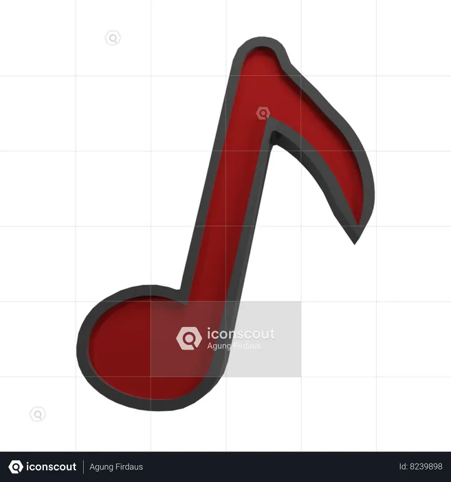 Note de musique  3D Icon