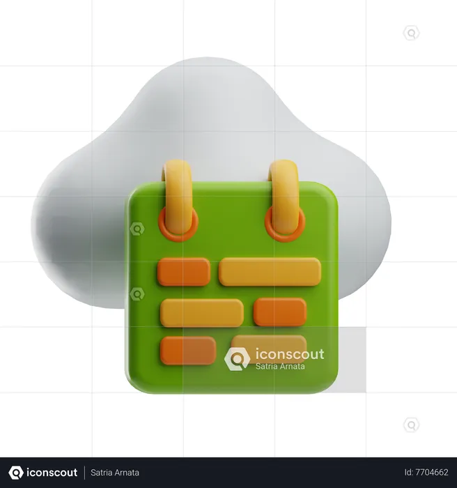 Note de nuage  3D Icon