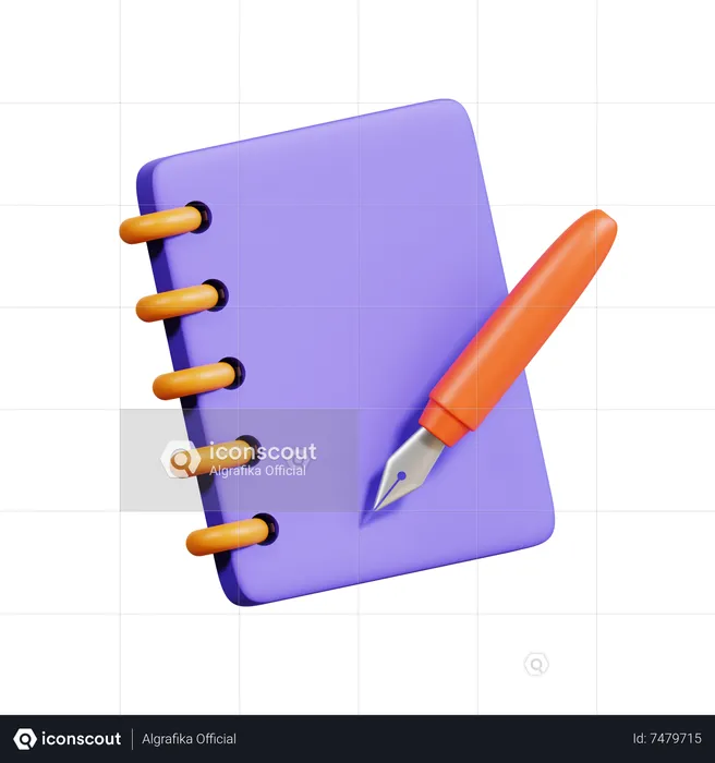 Notebook  3D Icon