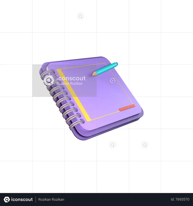 Notebook  3D Icon