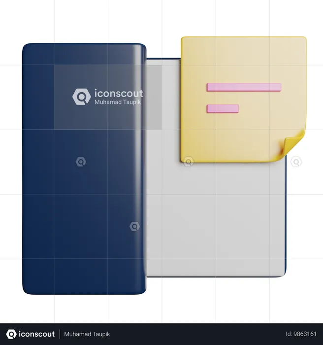 Notebook  3D Icon