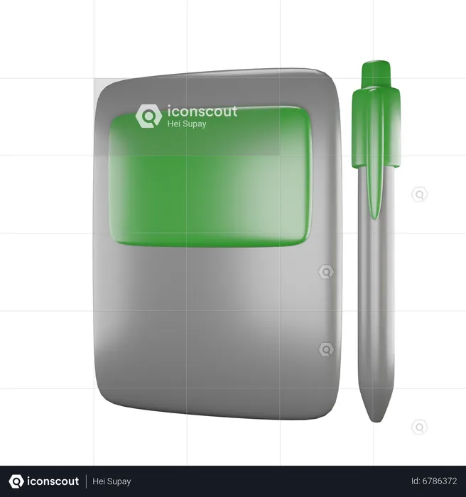 Notebook And Pen  3D Icon