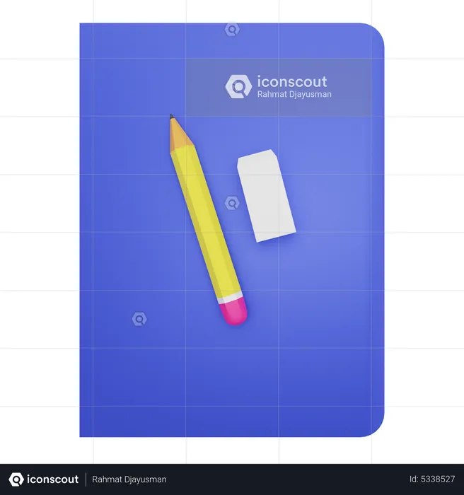 Notebook And Pencil  3D Icon