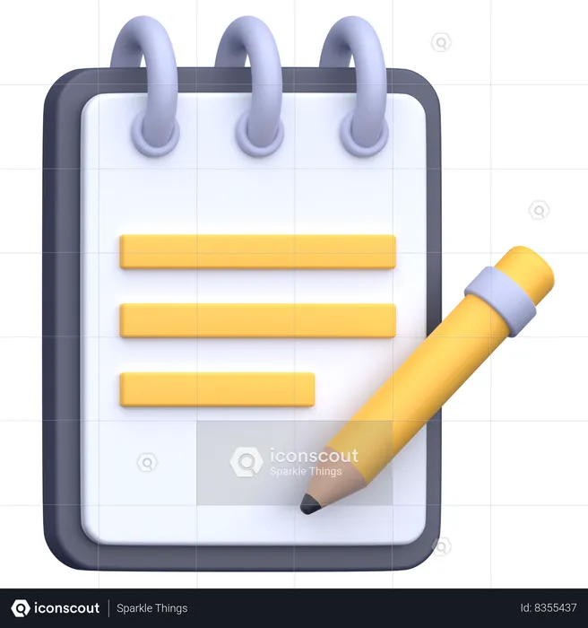 Notepad  3D Icon