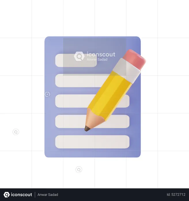 Notes  3D Icon