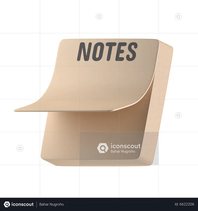 Notes  3D Icon