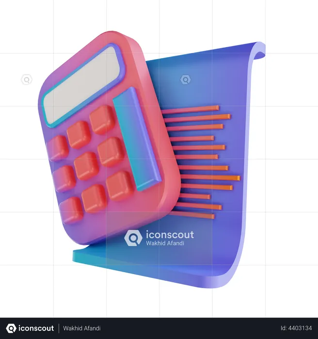 Notes And Calculator  3D Illustration