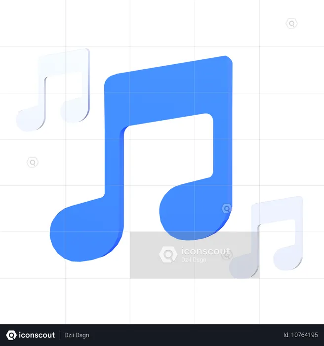 Notes de musique  3D Icon