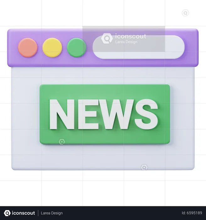 Noticias en línea  3D Icon