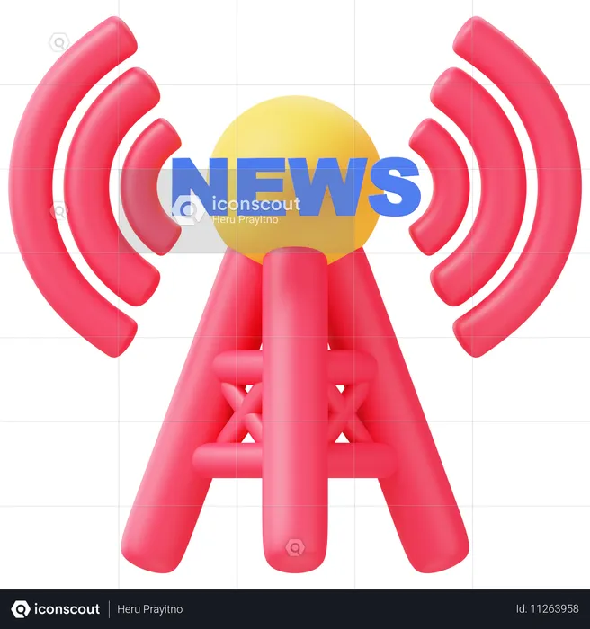 Noticias en vivo  3D Icon