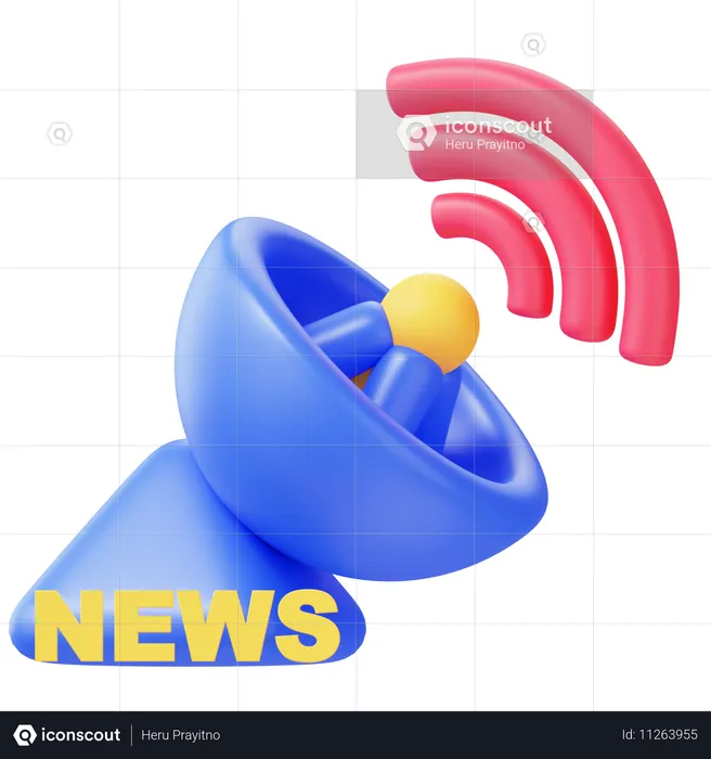 Noticias en vivo  3D Icon